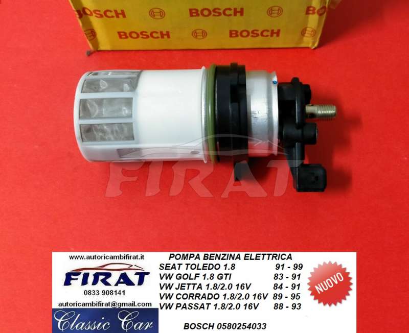 POMPA BENZINA ELETTRICA VW GOLF-JETTA-PASSAT 1800 (0580254033)